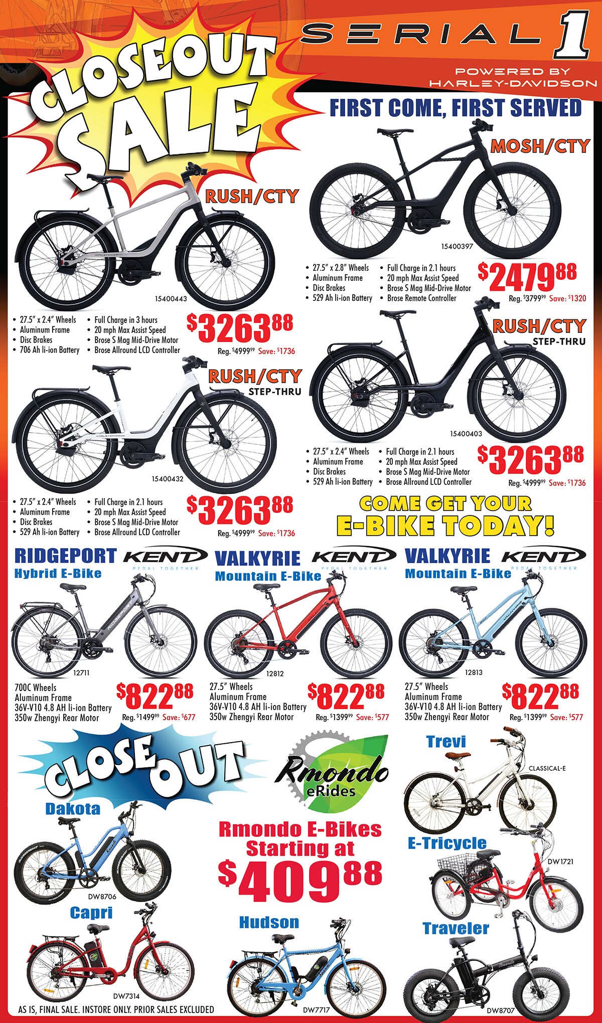 Electric Bicycles Sale